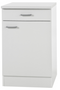 Optifit Klassik 60 - Onderkast met 1 deur en 1 lade - 84,5(h) x 50(b) x 60(d) cm - Wit