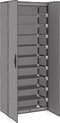 vidaXL - Schoenenkast - 60x30x166 - cm - stof - grijs
