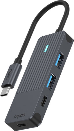 Rapoo UCH-4003 - USB Hub - 2x USB-A 2x USB-C - Grijs