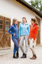Covalliero Fleece jas Suri - dames - getailleerde snit met ritszakken - iceblue