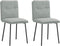 vidaXL - Eetkamerstoelen - 2 - st - fluweel - lichtgrijs