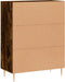 vidaXL - Dressoir - 69,5x34x90 - cm - bewerkt - hout - gerookt - eikenkleurig