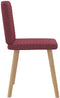 vidaXL - Eetkamerstoelen - 2 - st - stof - wijnrood