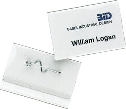 Badge Durable 8100 met speld 40x60mm | Omdoos a 100 stuk | 100 stuks