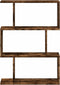 vidaXL - Kamerscherm - / - boekenkast - 3-laags - 70x24x97 - cm - hout - gerookt - eik