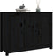 vidaXL - Dressoir - 100x35x74 - cm - massief - grenenhout - zwart