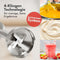 LEBENLANG 1200W - Handblender - RVS - Traploze snelheidsregeling en turbo