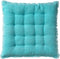Dutch Decor - BURTO - Stoelkussen van gewassen katoen Antigua Sand 40x40 cm - blauw - Zitkussen