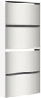 vidaXL Schoenenkast met spiegel 4-laags 63x17x134 cm hoogglans wit