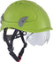 Alpinworker veiligheidshelm fluor geel met bril