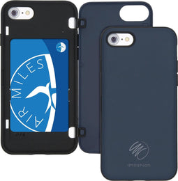 iMoshion Hoesje Geschikt voor iPhone SE (2022) / SE (2020) / 8 / 7 Hoesje Met Pasjeshouder - iMoshion Backcover met pashouder - Donkerblauw
