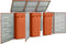 vidaXL - Containerberging - driedubbel - 207x77,5x112,5 - cm - roestvrij - staal