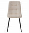 Eetkamerstoel KARA - 2 stuks - beige - fluwelen bekleding - 87x45x50.5 cm