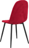 vidaXL - Eetkamerstoelen - 4 - st - fluweel - wijnrood