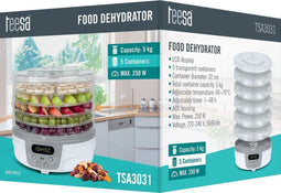 Teesa TSA3031 - Voedseldroger - 250 W 70 °C - Wit