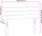 vidaXL - Hoofdbord - 100x5x78/88 - cm - stof - donkergrijs