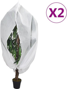 vidaXL - Plantenhoezen - met - ritssluiting - 2 - st - 70 - g/m² - 1,2x1,8 - m