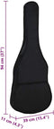 vidaXL Gitaartas - 3/4 klassieke gitaar - stof zwart - 94x35 cm