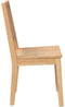 vidaXL - Eetkamerstoelen - massief rubberhout - naturel