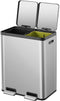 EKO EcoCasa - Pedaalemmer 2x30L - Soft Close - Mat RVS
