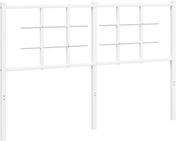 vidaXL - Hoofdbord - 140 - cm - metaal - wit