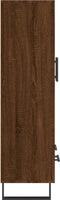 vidaXL - Hoge - kast - 69,5x31x115 - cm - bewerkt - hout - bruin - eikenkleur