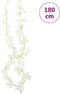 Kerstslingers met bloemen 6 st 180 cm wit