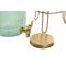Water automaat Home ESPRIT Groen Gouden Metaal Kristal 4 L 16 x 16 x 24,6 cm