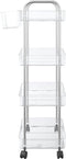 vidaXL - Opbergtrolley - 4-laags - 37x28x95 - cm - acryl - transparant