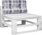 vidaXL - Palletkussen - 70x40x12 - cm - stof - ruitpatroon - grijs