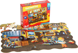 Vloerpuzzel Op de Bouw 45st.