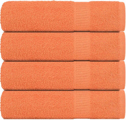 vidaXL - Badhanddoeken - 4 - st - 100x150 - cm - 360 - g/m² - 100% - katoen - oranje