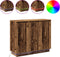 vidaXL - Dressoir - met - LED - - - Gerecycled - Hout - - - 90x32x75 - cm - - - Gelaagd - Hout