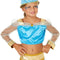 dressforfun - meisjeskostuum Oosterse prinses 164 - harembroek crop-top hoofddeksel - (13-14y)