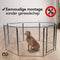 Infinity Goods Hondenren - Puppyren - 8 Panelen - 80 x 80 CM - 640 CM Omtrek - Opvouwbaar - Zwart - Met Deur
