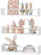 Woltu Kinder Wandplank - 3-delige Wolkvormige Boekenkast - Veilig MDF - 40x12x12 cm per plank