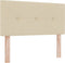 vidaXL - Hoofdbord - met - Knopen - Crème - 80 - cm - Stof