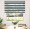 vidaXL - Zebra - rolgordijn - 135x100 - cm - stofbreedte - 130,9 - cm - donkergrijs