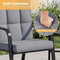 Coast Terrasstoelen - Verstelbaar - 5 standen - Grijs/Zwart (set van 2)