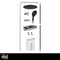EISL GRANDE VITA - Hoofddouche set - Thermostatische mengkraan - Chroom-zwart