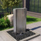 vidaXL - Tuinfontein - 60,2x37x122,1 - cm - roestvrij - staal - zilverkleurig