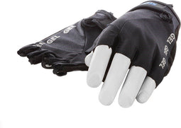Lycra handschoen Mirage met gelpads maat M - zwart/zwart