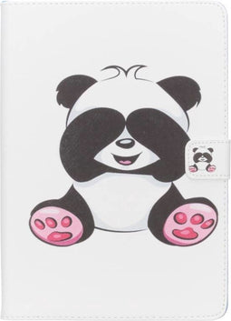 Tablet Hoes Geschikt voor iPad Air 1 (2013) - Design Softcase Bookcase - Wit / Meerkleurig /Small Panda
