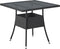 Juskys Yoro - Tuintafel - Vierkant 80 x 80 cm - Zwart - Incl. Glasplaat
