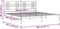 vidaXL - Bedframe - met - hoofdbord - metaal - wit - 200x200 - cm