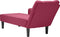 vidaXL - Chaise - longue - met - rechterarmleuning - fluweel - wijnrood