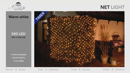 Anna's Collection Kerstverlichting - met timer - 384 LED - warm wit - 300x300cm