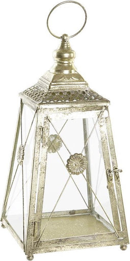 Lykta DKD Home Decor Kristal Gouden Metaal (18 x 18 x 36 cm)