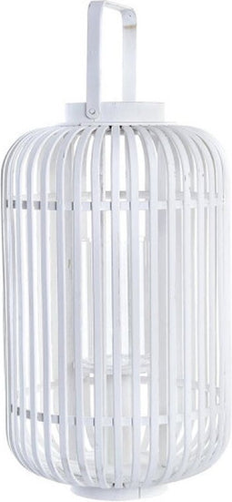 Lykta DKD Home Decor Kristal Wit Bamboe (28 x 28 x 47 cm)