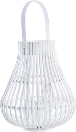 Lykta DKD Home Decor Kristal Wit Bamboe (29 x 29 x 34 cm)